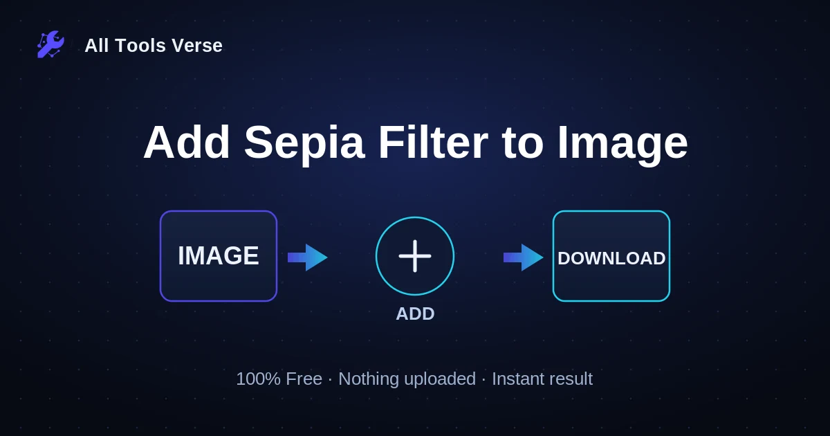 Add Sepia Filter to Image · free online tool · All Tools Verse