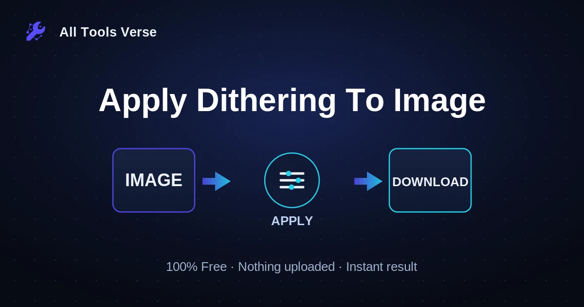 Apply Dithering To Image · free online tool · All Tools Verse