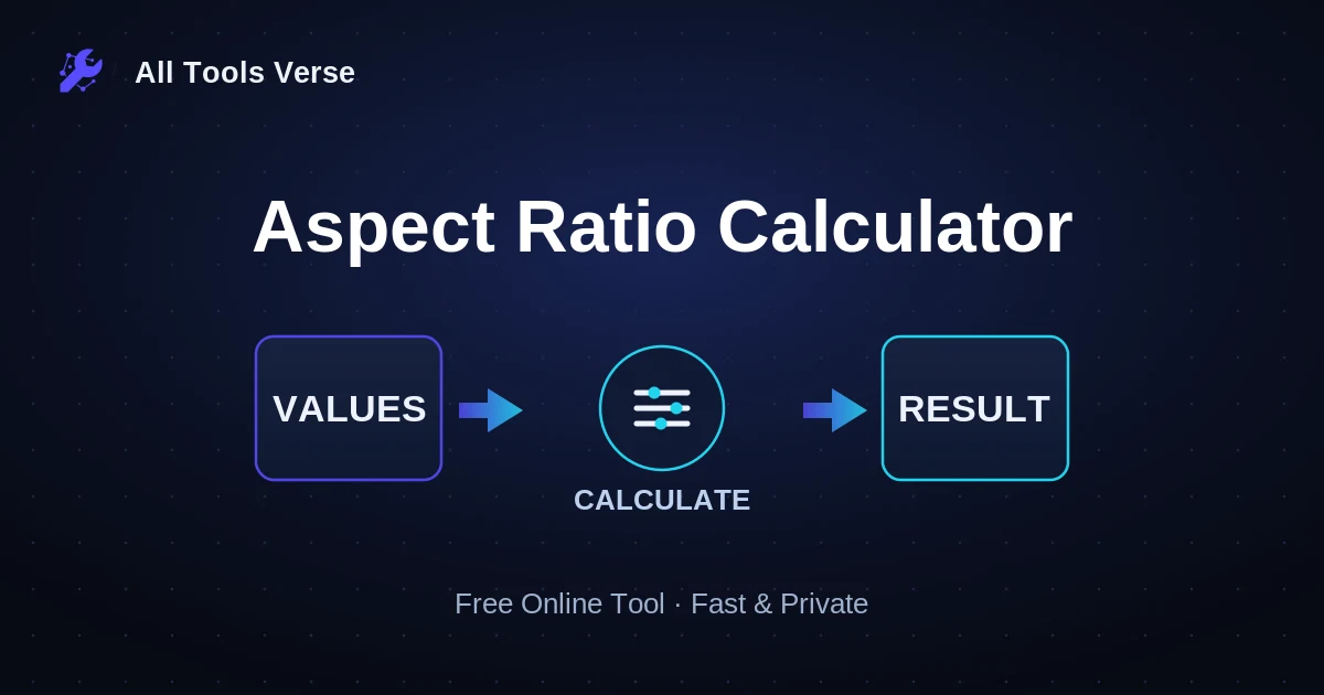 Aspect Ratio Calculator · free online tool · All Tools Verse
