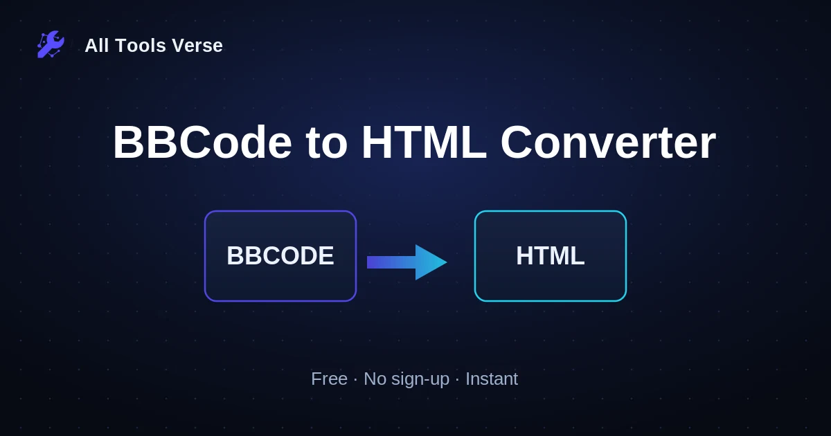 BBCode to HTML Converter · free online tool · All Tools Verse