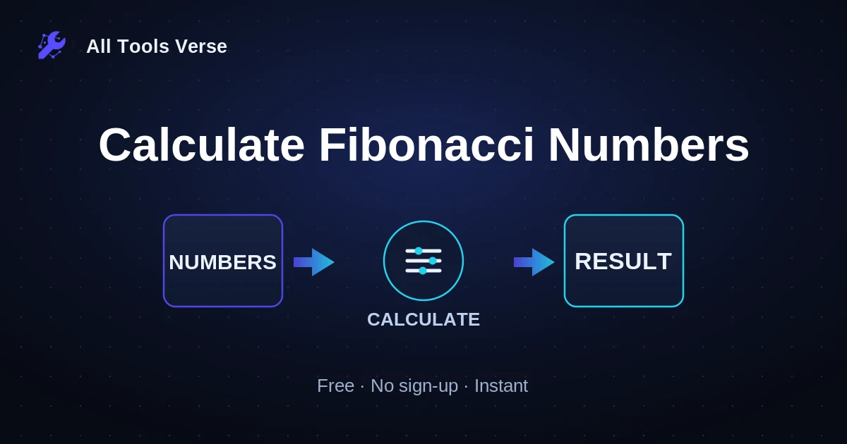 Calculate Fibonacci Numbers · free online tool · All Tools Verse