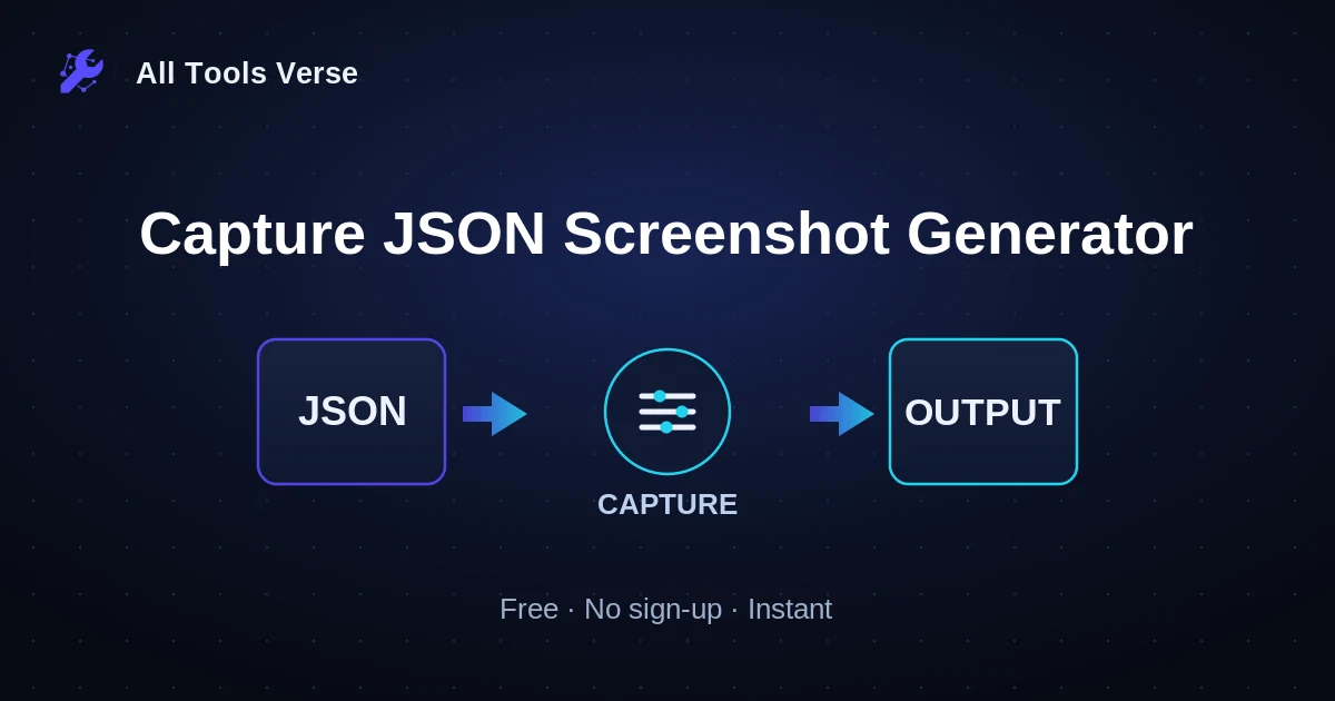 Capture JSON Screenshot Generator · free online tool · All Tools Verse