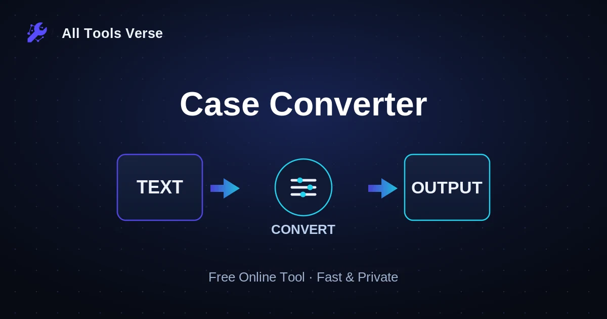 Case Converter · free online tool · All Tools Verse