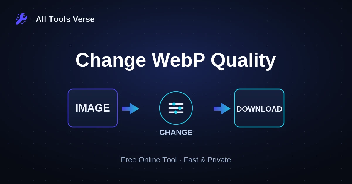 Change WebP Quality · free online tool · All Tools Verse