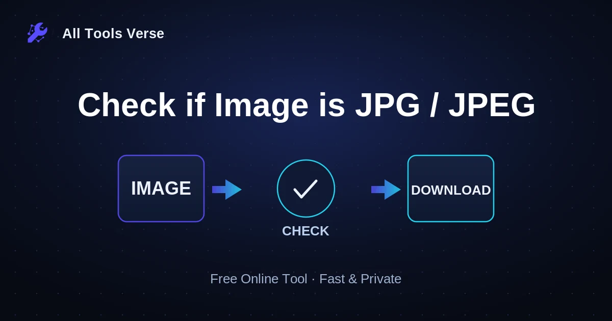 Check if Image is JPG / JPEG · free online tool · All Tools Verse