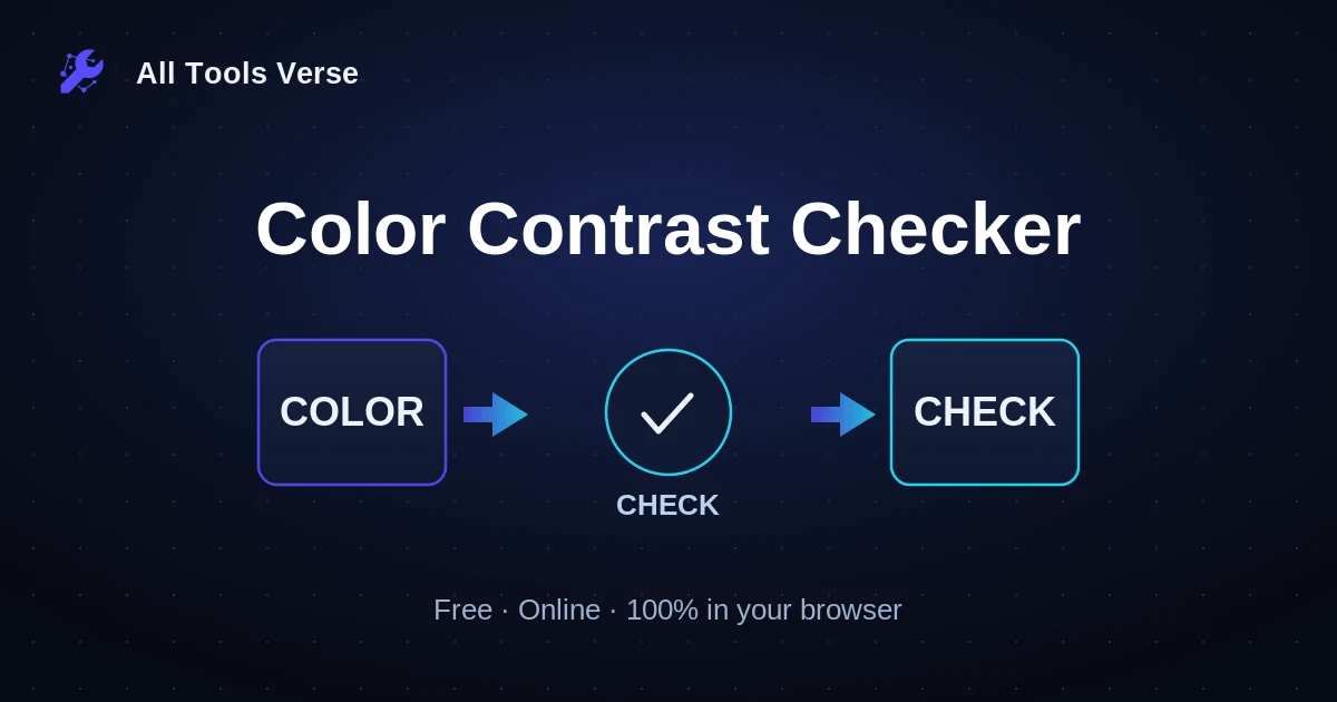 Color Contrast Checker · free online tool · All Tools Verse