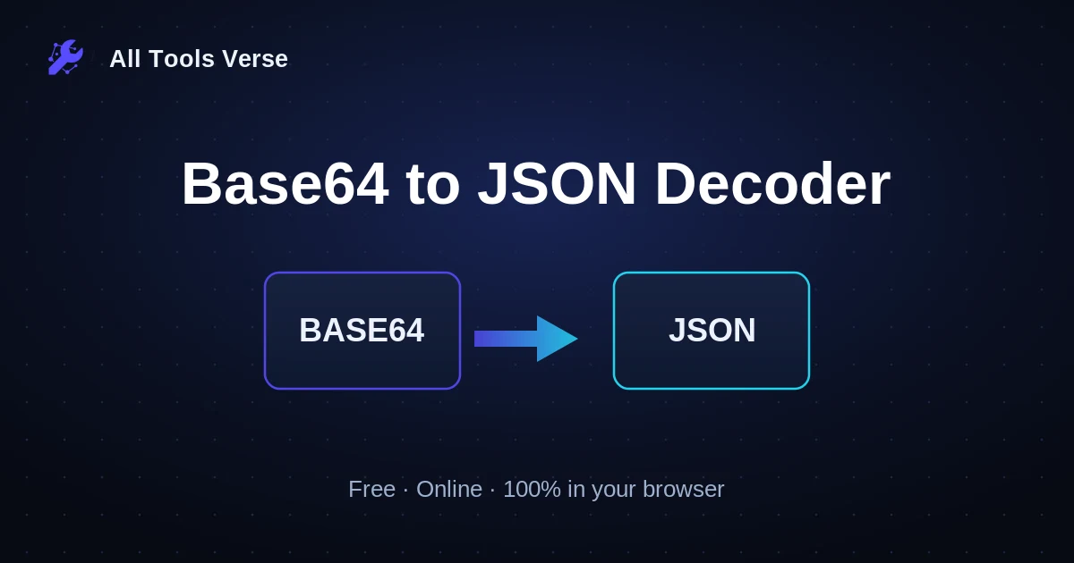 Base64 to JSON Decoder · free online tool · All Tools Verse