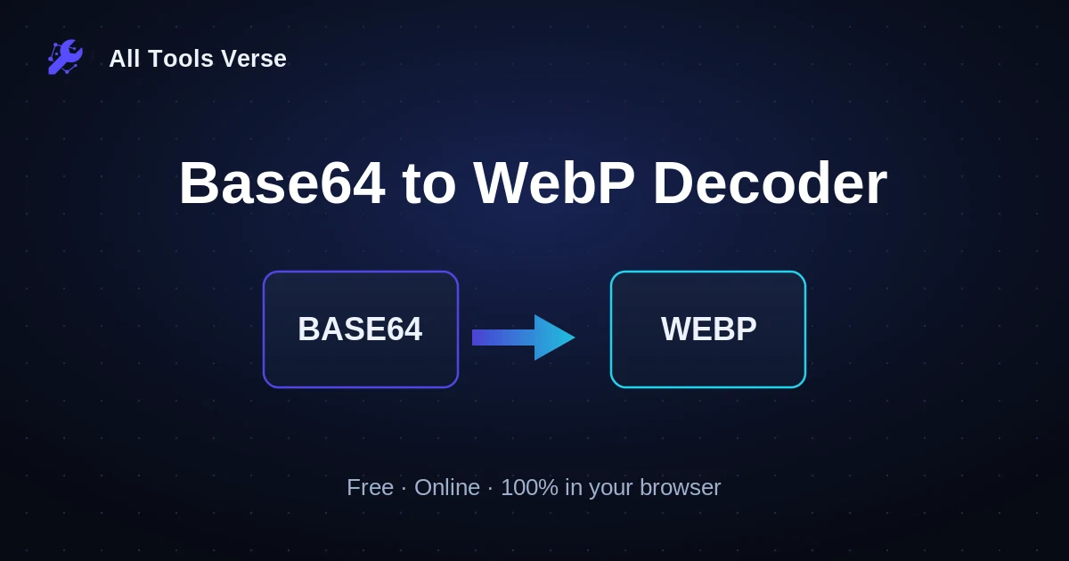 Base64 to WebP Decoder · free online tool · All Tools Verse