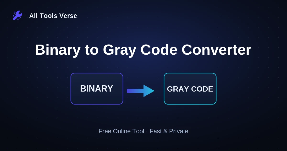 Binary to Gray Code Converter · free online tool · All Tools Verse