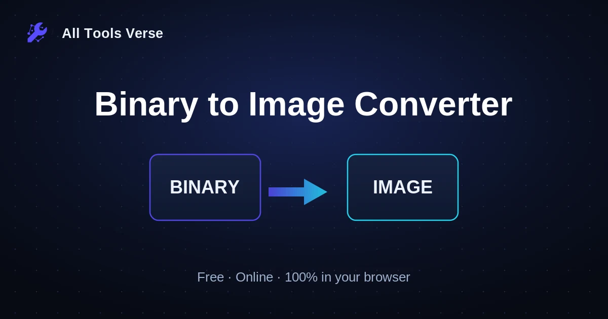 Binary to Image Converter · free online tool · All Tools Verse