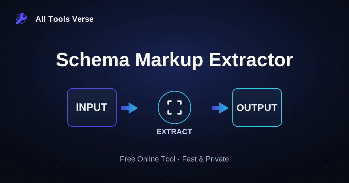 Schema Markup Extractor · free online tool · All Tools Verse