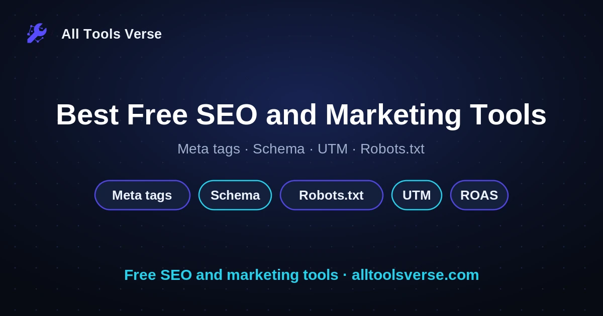 Best free SEO and marketing tools, browser based, by All Tools Verse