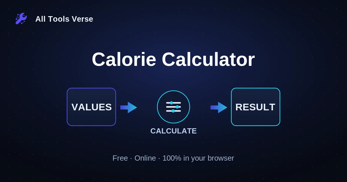 Calorie Calculator · free online tool · All Tools Verse