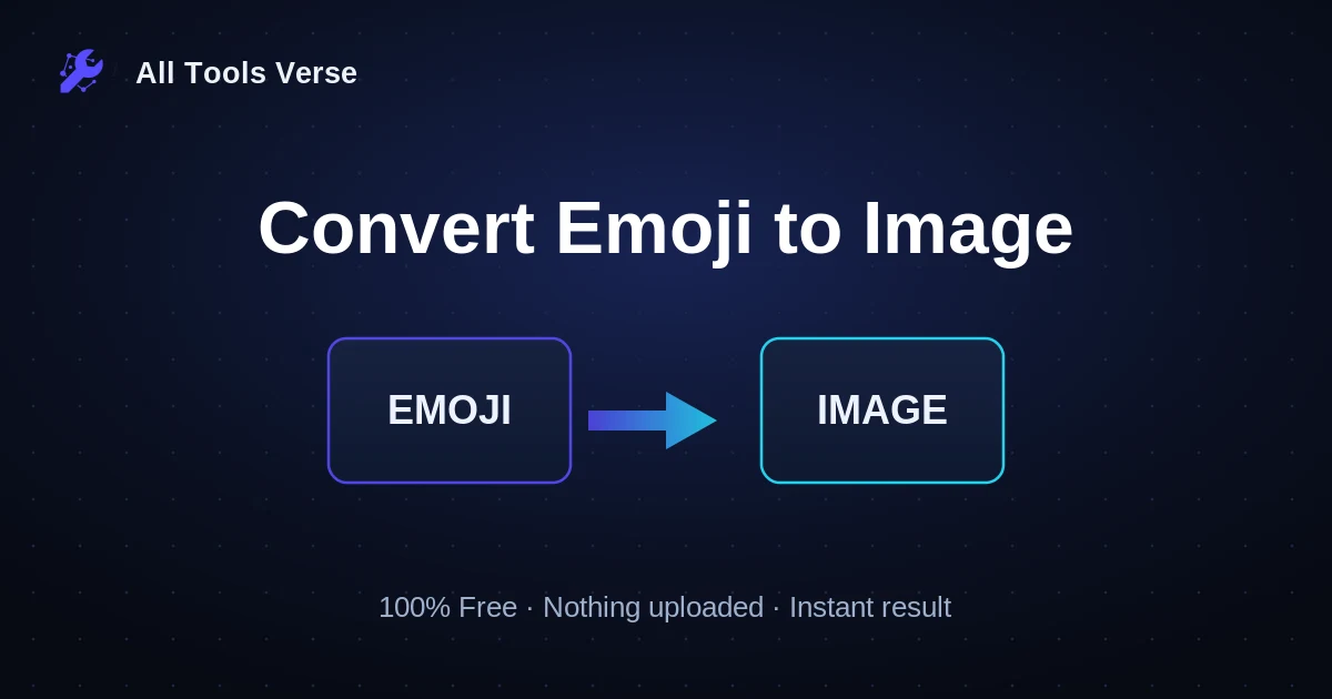 Convert Emoji to Image · free online tool · All Tools Verse