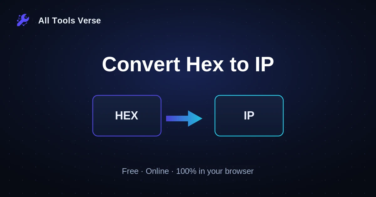 Convert Hex to IP · free online tool · All Tools Verse