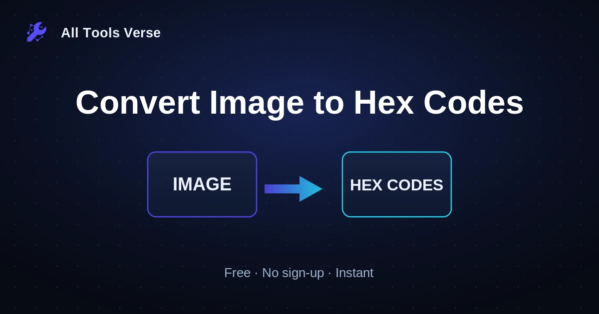 Convert Image to Hex Codes · free online tool · All Tools Verse