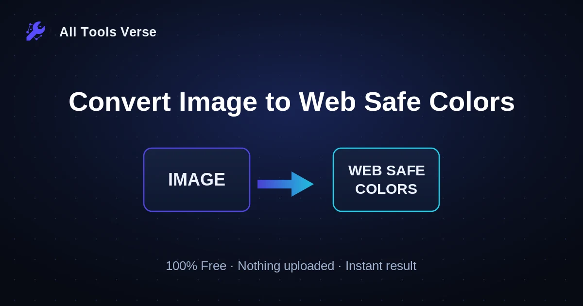 Convert Image to Web Safe Colors · free online tool · All Tools Verse