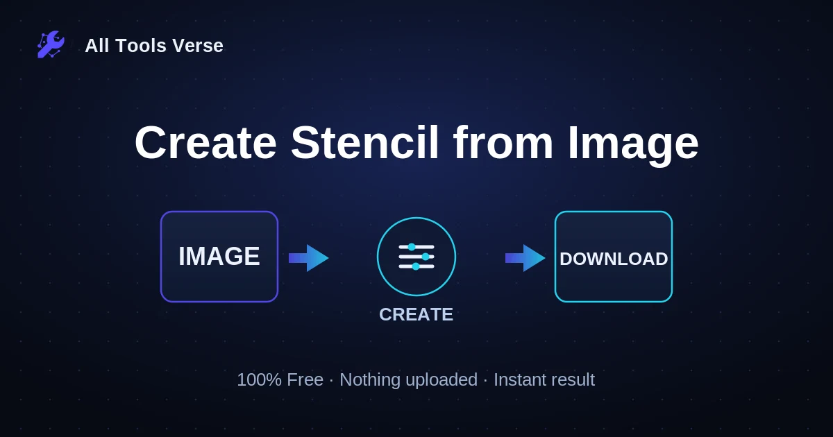 Create Stencil from Image · free online tool · All Tools Verse