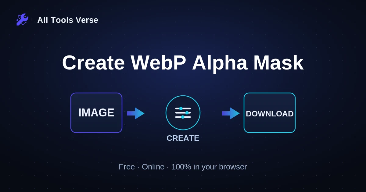Create WebP Alpha Mask · free online tool · All Tools Verse