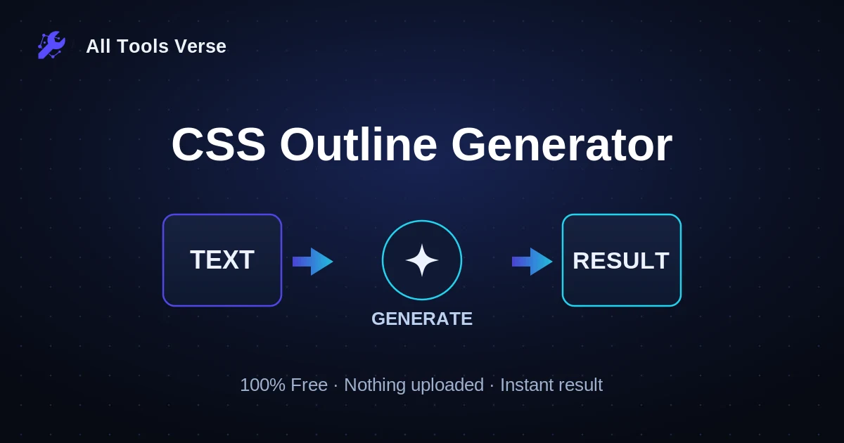 CSS Outline Generator · free online tool · All Tools Verse