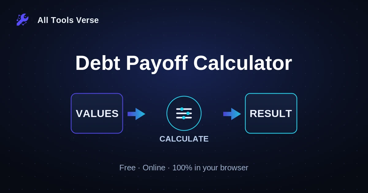 Debt Payoff Calculator · free online tool · All Tools Verse