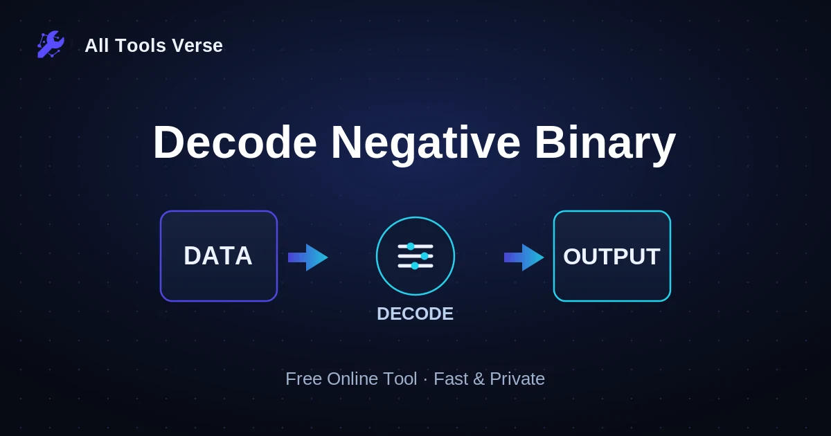 Decode Negative Binary · free online tool · All Tools Verse