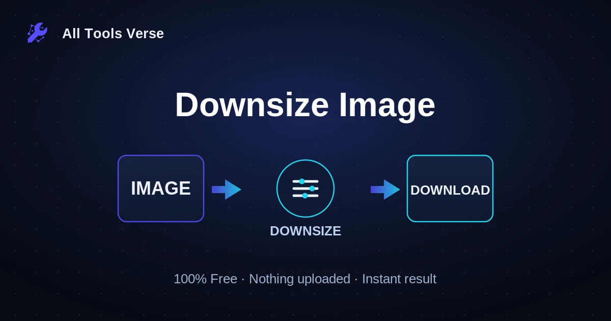 Downsize Image · free online tool · All Tools Verse