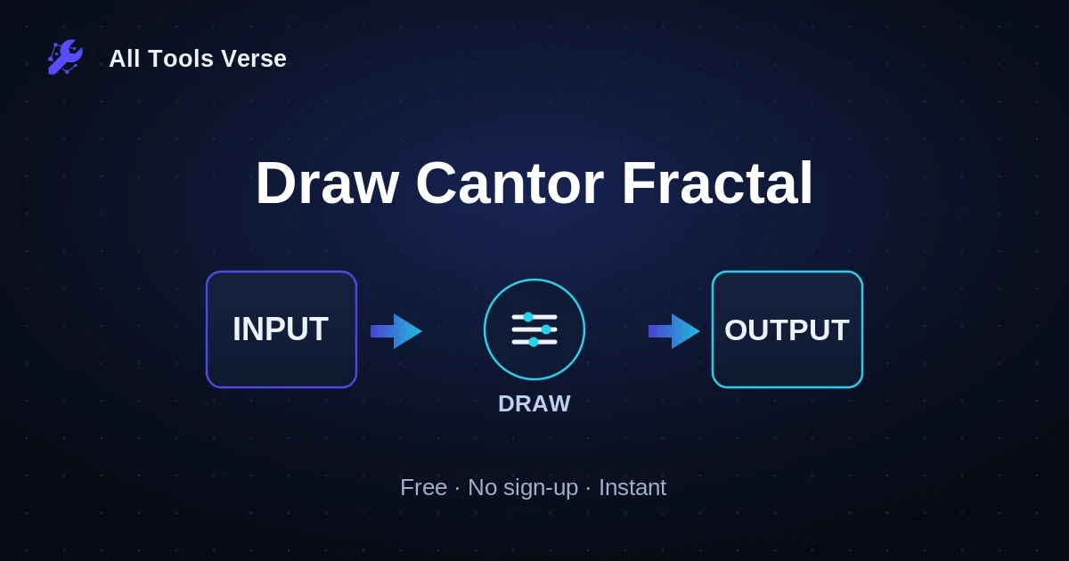 Draw Cantor Fractal · free online tool · All Tools Verse