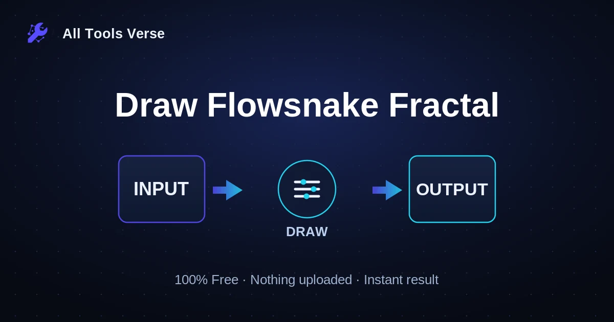 Draw Flowsnake Fractal · free online tool · All Tools Verse