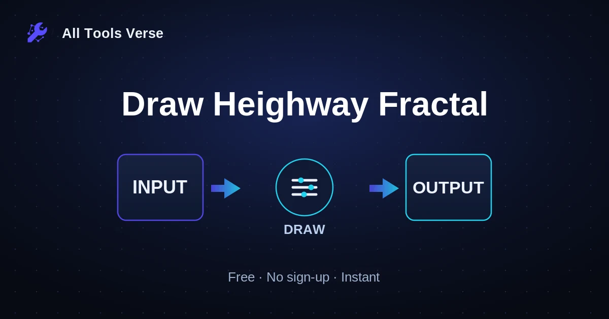 Draw Heighway Fractal · free online tool · All Tools Verse