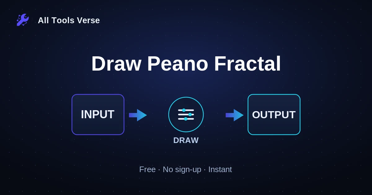 Draw Peano Fractal · free online tool · All Tools Verse