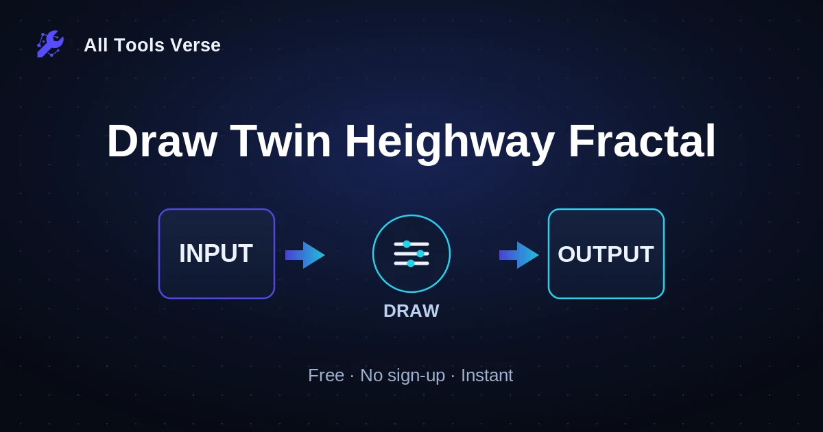 Draw Twin Heighway Fractal · free online tool · All Tools Verse