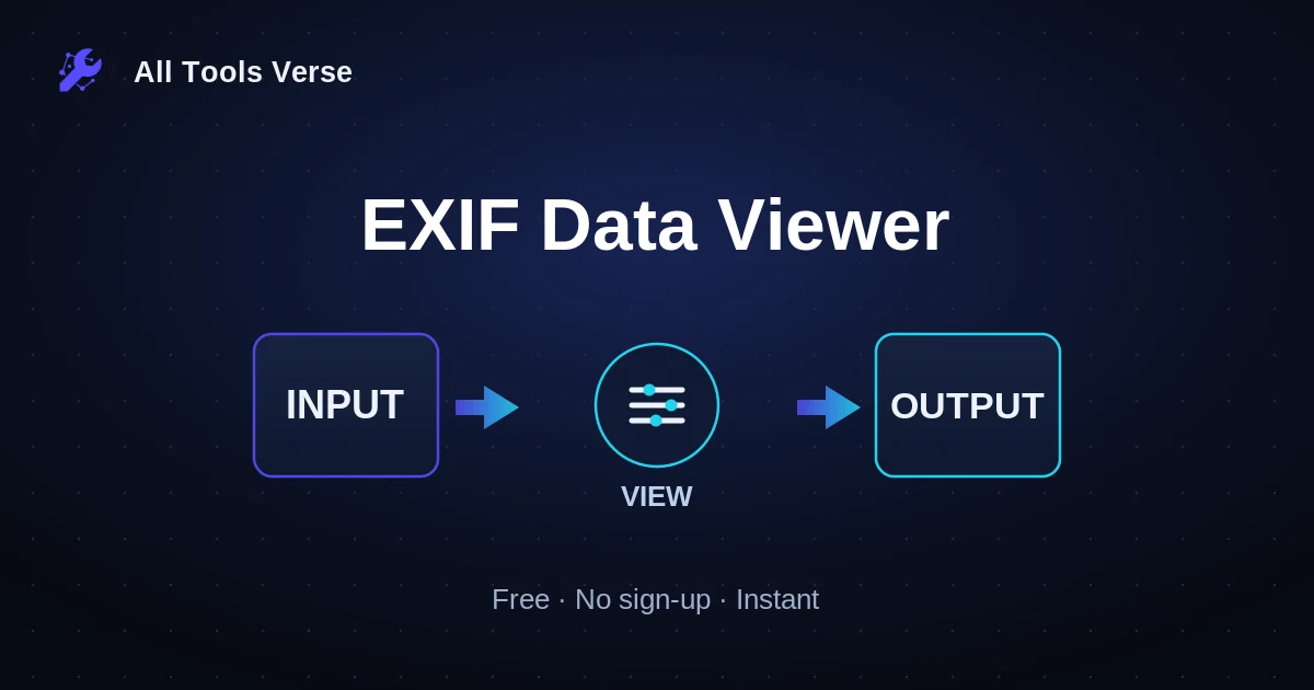 EXIF Data Viewer · free online tool · All Tools Verse