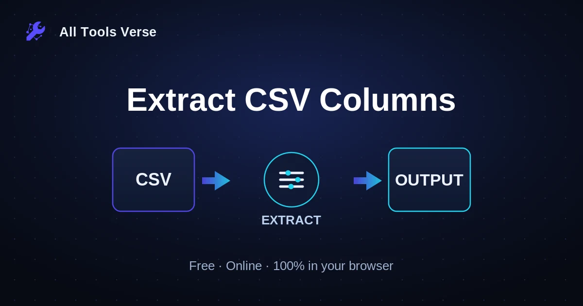 Extract CSV Columns · free online tool · All Tools Verse