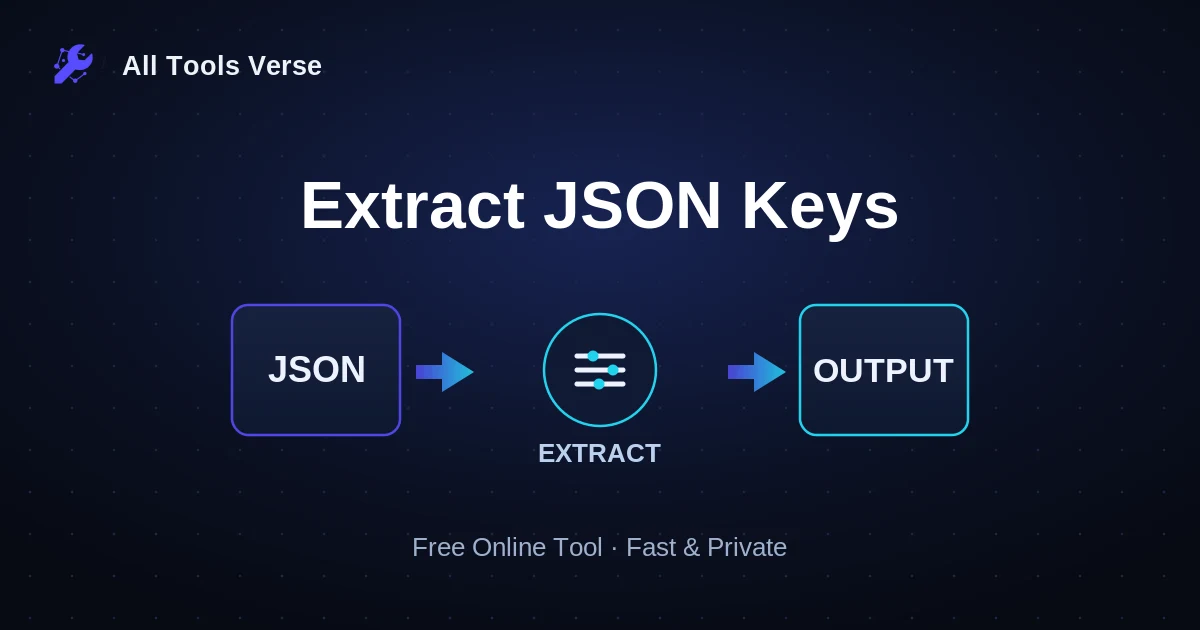 Extract JSON Keys · free online tool · All Tools Verse
