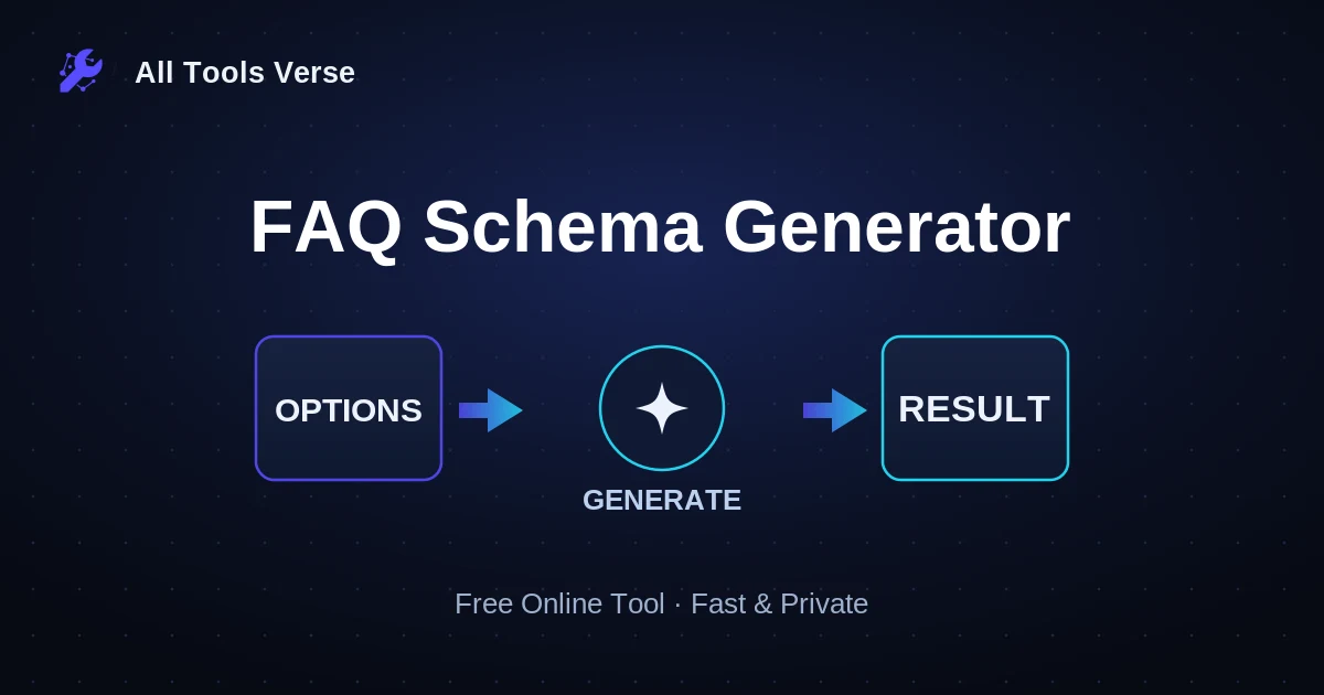 FAQ Schema Generator · free online tool · All Tools Verse