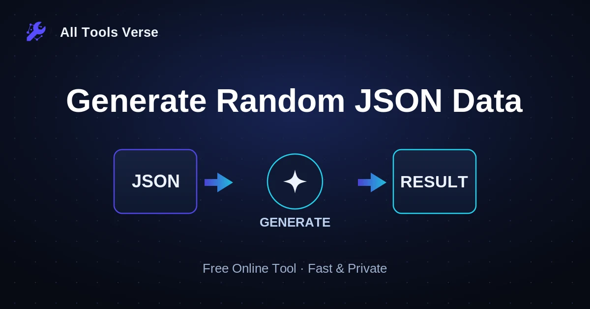 Generate Random JSON Data · free online tool · All Tools Verse