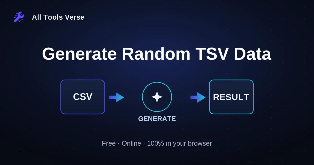 Generate Random TSV Data · free online tool · All Tools Verse