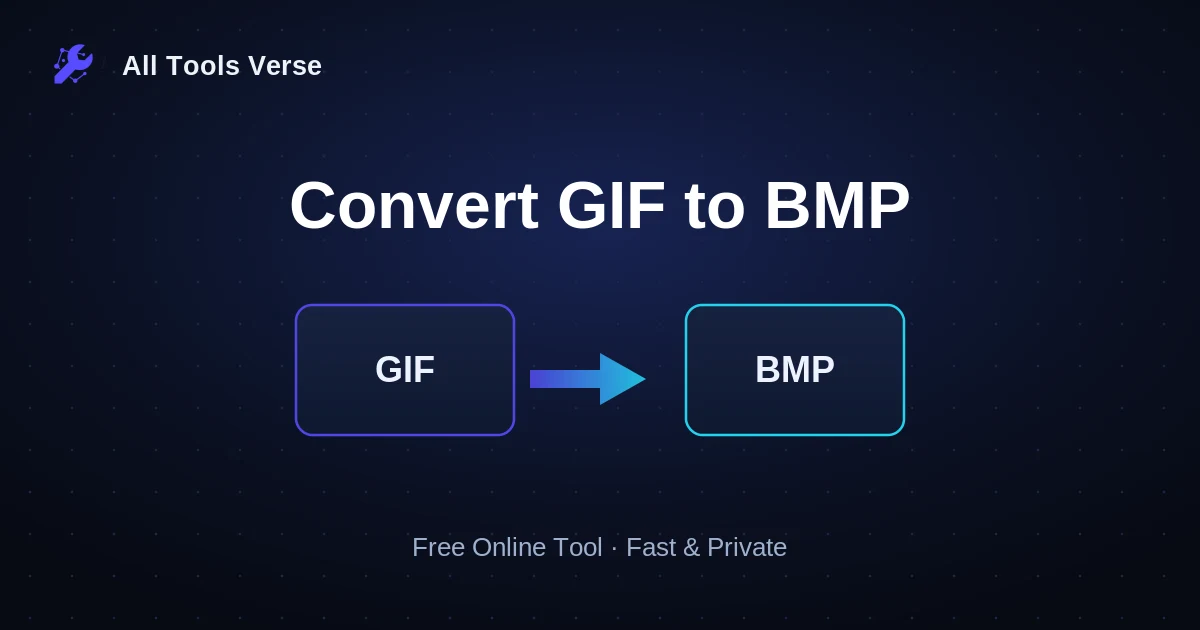 Convert GIF to BMP · free online tool · All Tools Verse