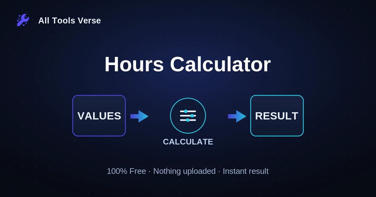 Hours Calculator · free online tool · All Tools Verse