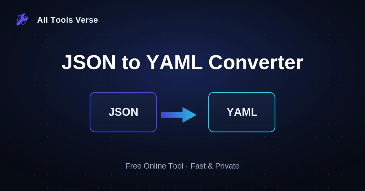 JSON to YAML Converter · free online tool · All Tools Verse