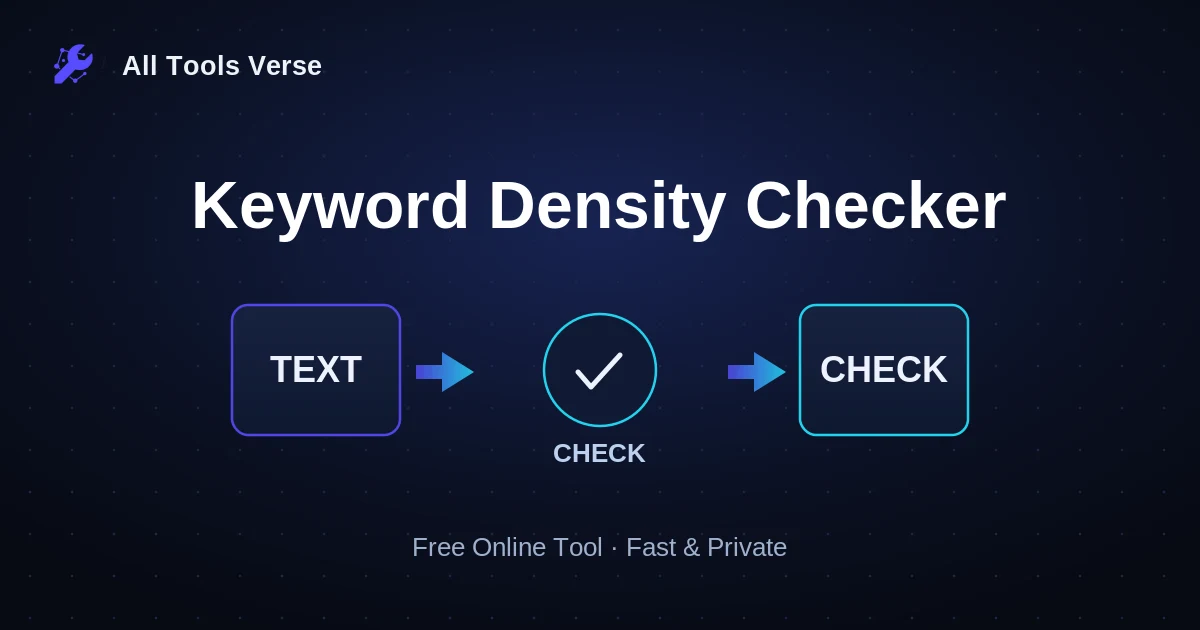 Keyword Density Checker · free online tool · All Tools Verse