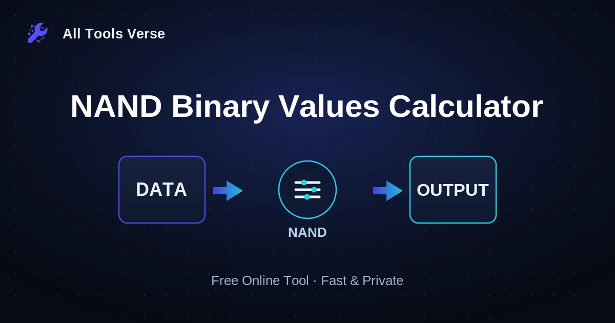 NAND Binary Values Calculator · free online tool · All Tools Verse