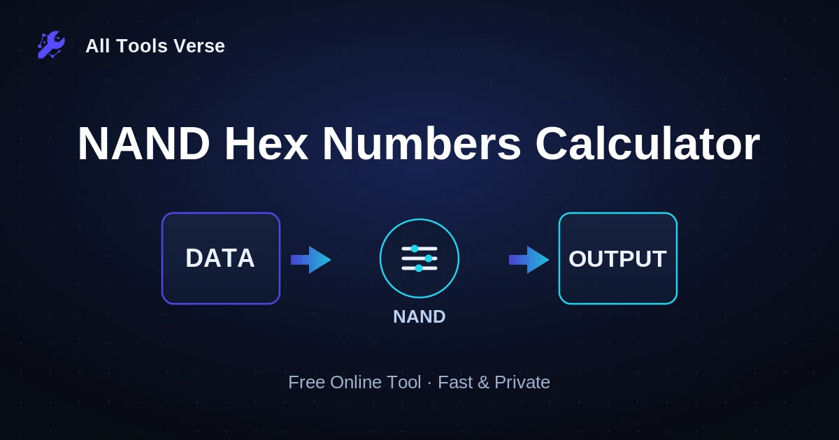 NAND Hex Numbers Calculator · free online tool · All Tools Verse
