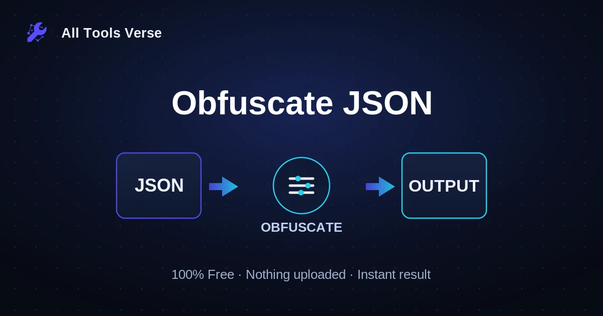 Obfuscate JSON · free online tool · All Tools Verse