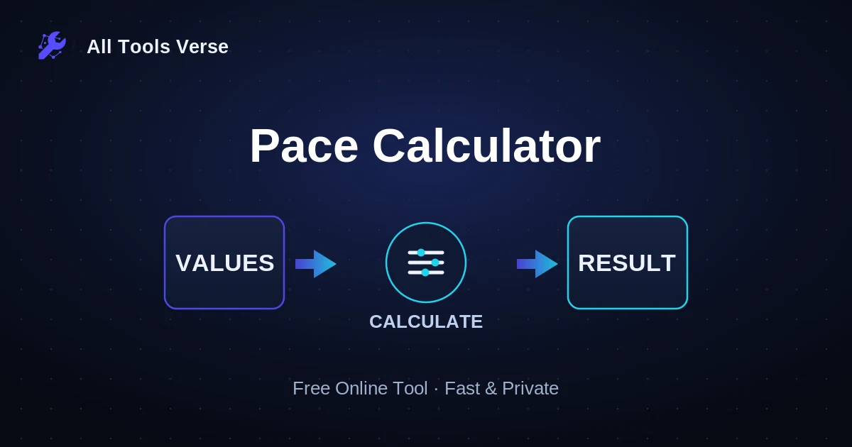 Pace Calculator · free online tool · All Tools Verse