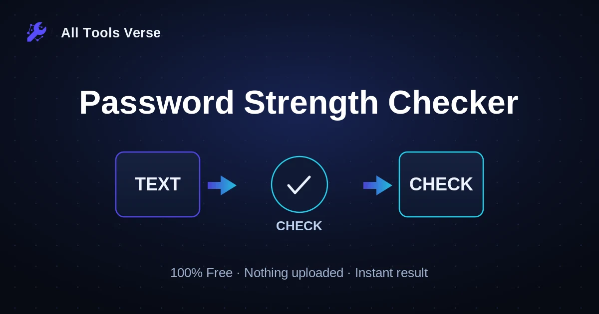 Password Strength Checker · free online tool · All Tools Verse