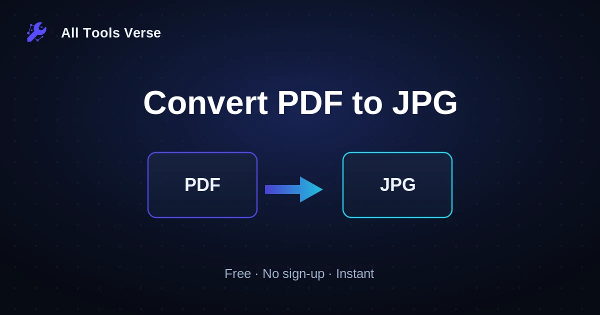 Convert PDF to JPG · free online tool · All Tools Verse