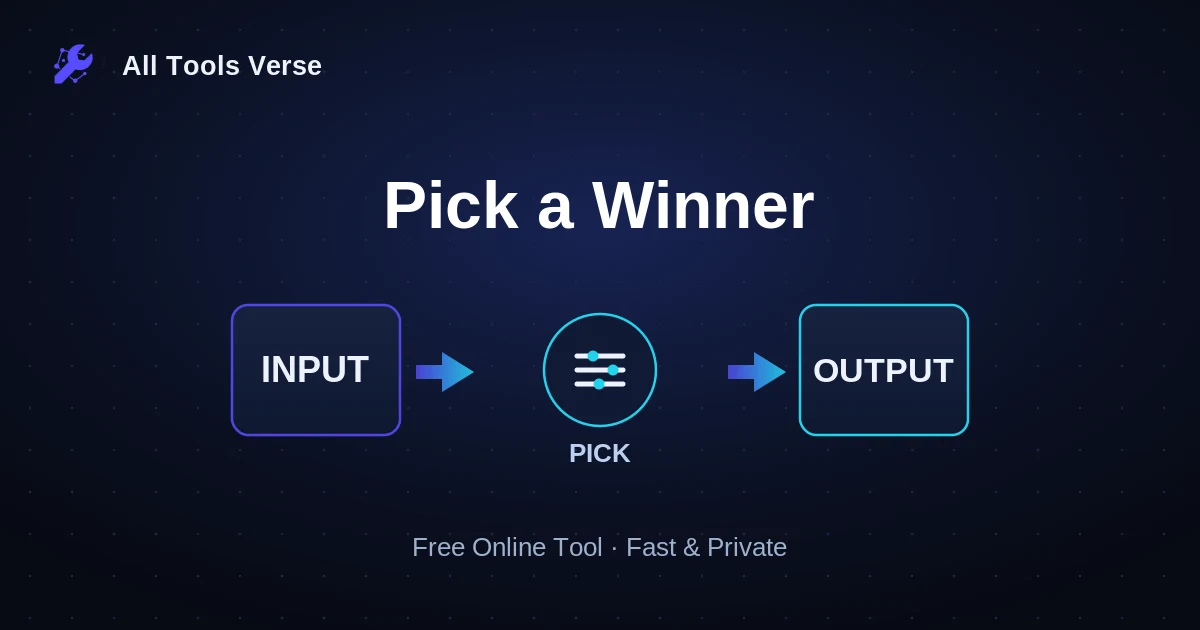 Pick a Winner · free online tool · All Tools Verse