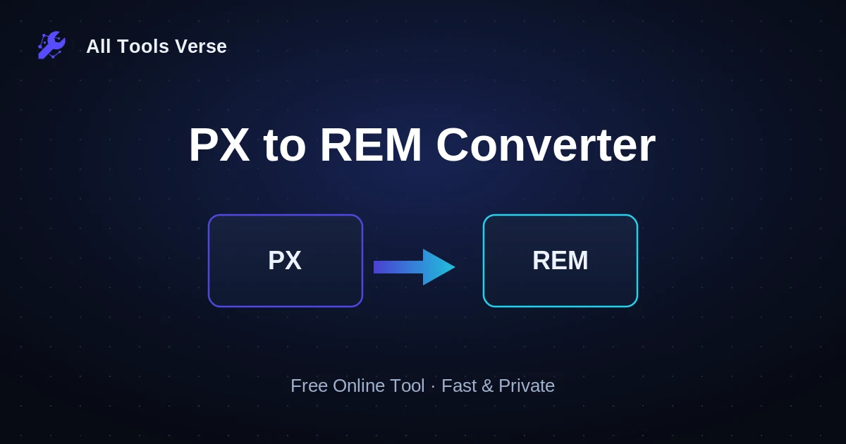 PX to REM Converter · free online tool · All Tools Verse